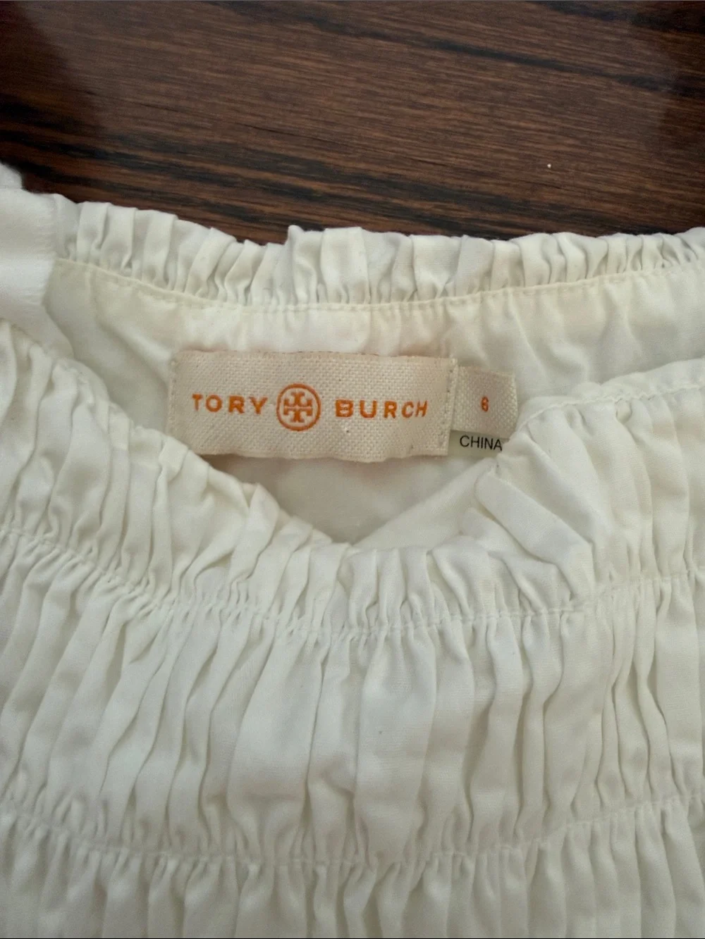 Tory Burch White Eyelet Cotton Tank Top